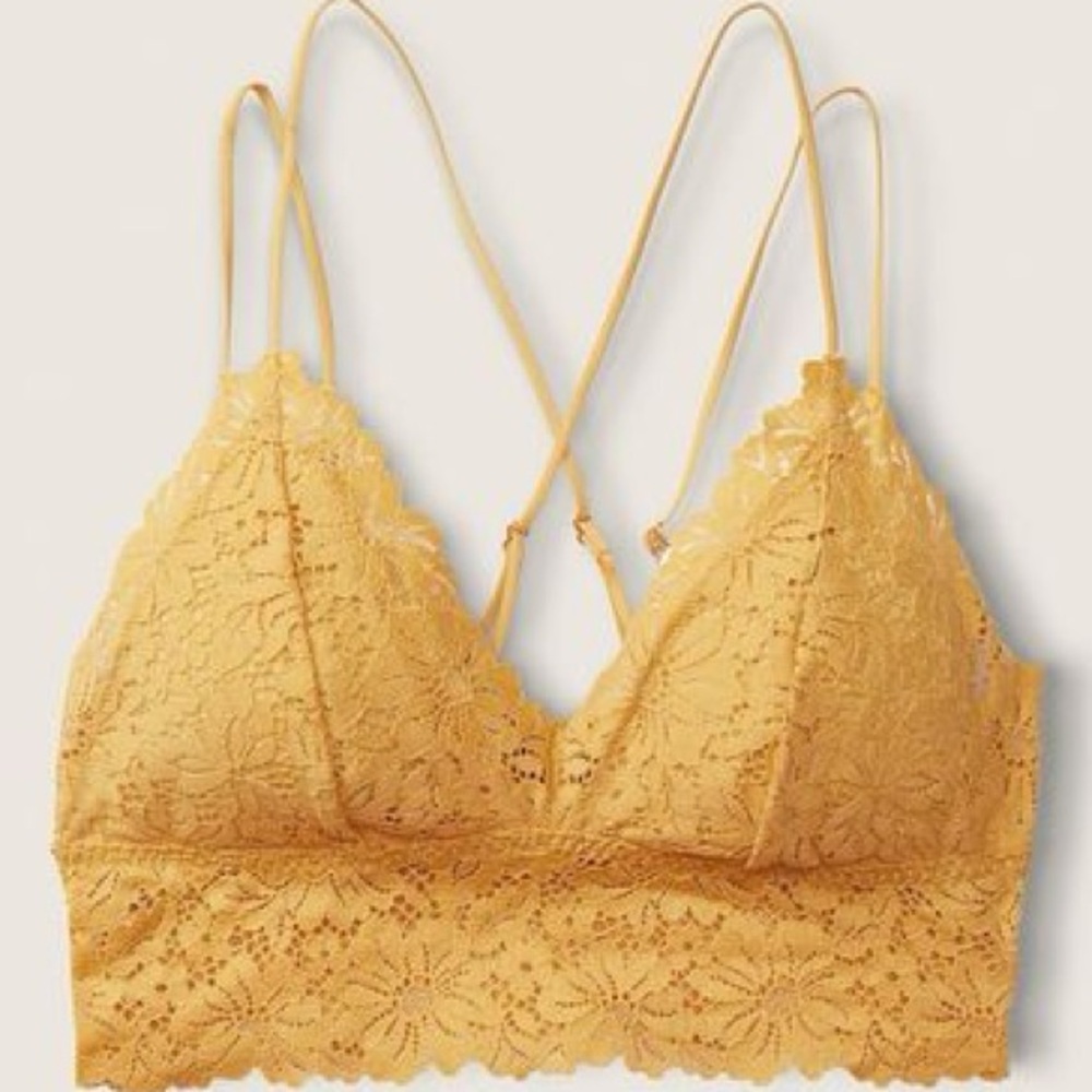PINK Victoria’s Secret Yellow Lace Bralette